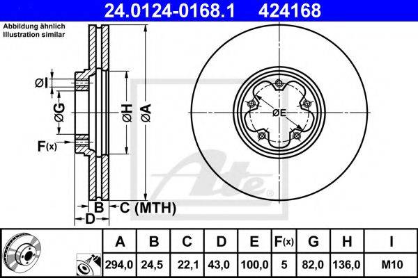 FORD YC1J-1125-B2B гальмівний диск