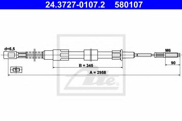 NK 904721 Трос, стоянкова гальмівна система