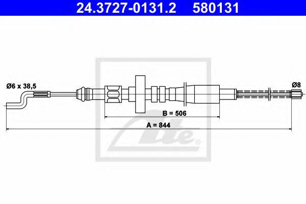 FTE FBS02045 Трос, стоянкова гальмівна система