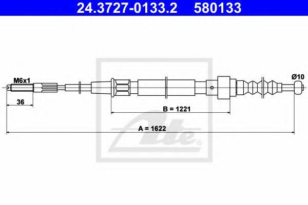FTE FBS02026 Трос, стоянкова гальмівна система
