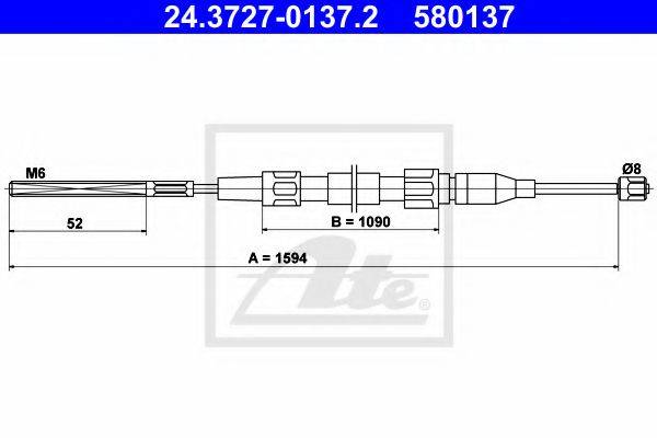PAGID 85032 Трос, стоянкова гальмівна система
