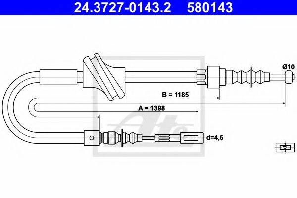 PAGID 85014 Трос, стоянкова гальмівна система