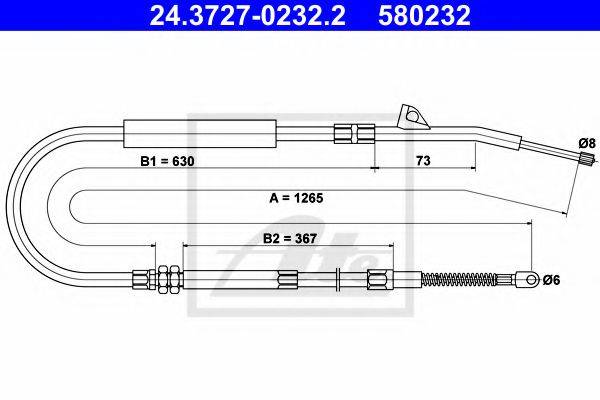 NK 901527 Трос, стоянкова гальмівна система