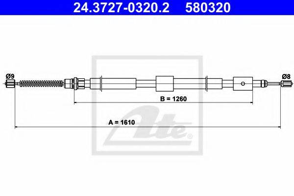 TEXTAR 44011900 Трос, стоянкова гальмівна система