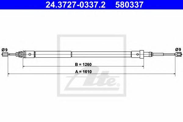 FTE FBS18036 Трос, стоянкова гальмівна система