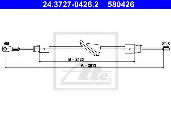 MERCEDES-BENZ 2104201885 Трос, стоянкова гальмівна система