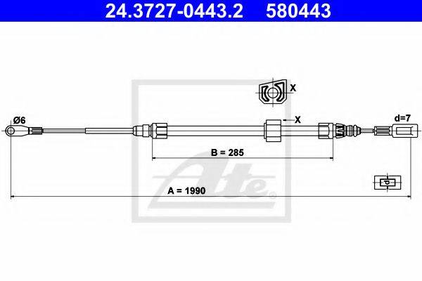 MERCEDES-BENZ 9014202185 Трос, стоянкова гальмівна система