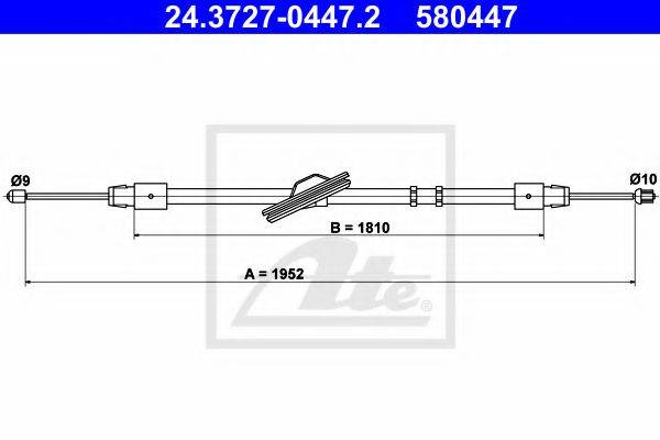 FTE FBS07032 Трос, стоянкова гальмівна система