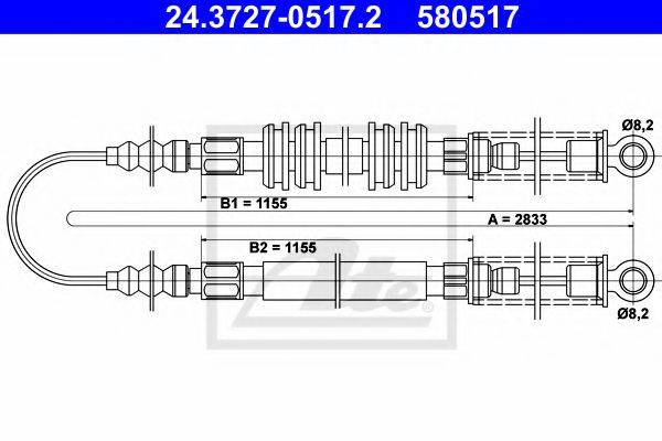 QUINTON HAZELL BC2501 Трос, стоянкова гальмівна система