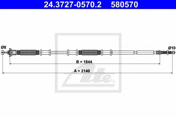 FIAT 51750480 Трос, стоянкова гальмівна система