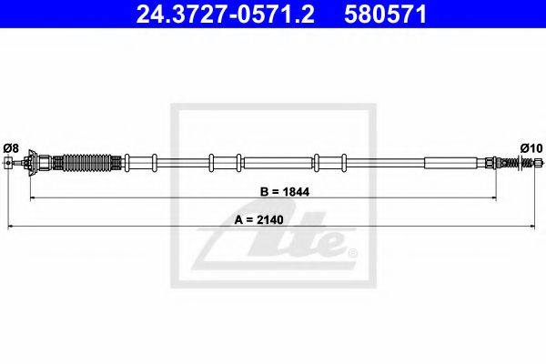 FIAT 51750481 Трос, стоянкова гальмівна система