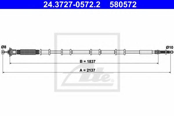FIAT 51816315 Трос, стоянкова гальмівна система