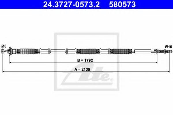 FIAT 51796639 Трос, стоянкова гальмівна система