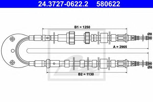 QUINTON HAZELL BC2258 Трос, стоянкова гальмівна система