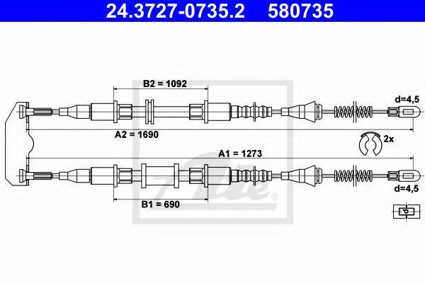 QUINTON HAZELL BC2418 Трос, стоянкова гальмівна система