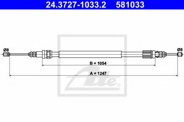 TEXTAR 44039700 Трос, стоянкова гальмівна система