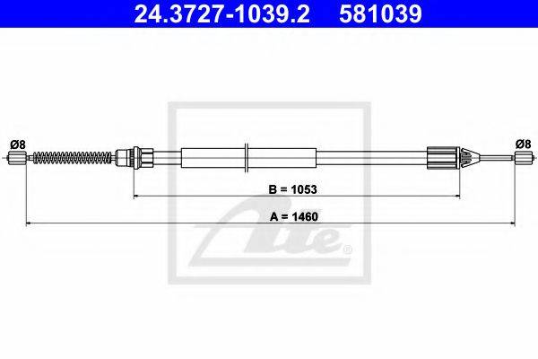 TEXTAR 44037600 Трос, стоянкова гальмівна система