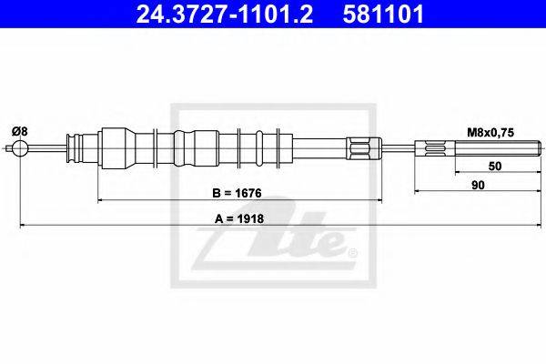 TRW GCH2136 Трос, стоянкова гальмівна система
