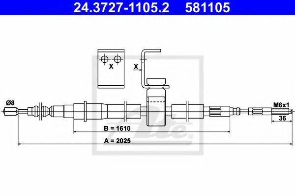 QUINTON HAZELL BC2416 Трос, стоянкова гальмівна система