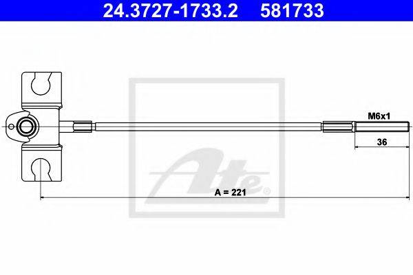VALEO GCH2628 Трос, стоянкова гальмівна система