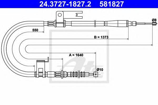 BENDIX 434448B Трос, стоянкова гальмівна система
