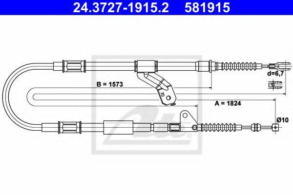 QUINTON HAZELL BC3895 Трос, стоянкова гальмівна система