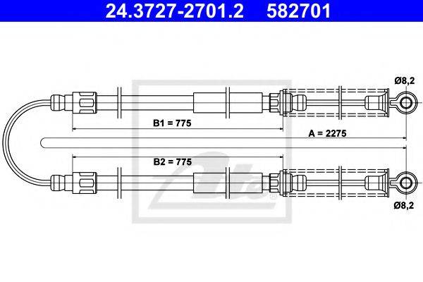 QUINTON HAZELL BC2329 Трос, стоянкова гальмівна система
