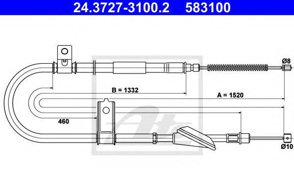 TRW GCH2582 Трос, стоянкова гальмівна система