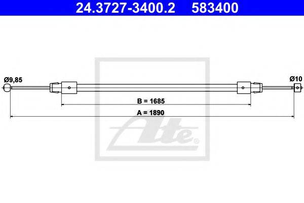 VAG 7L0 721 556B Трос, стоянкова гальмівна система