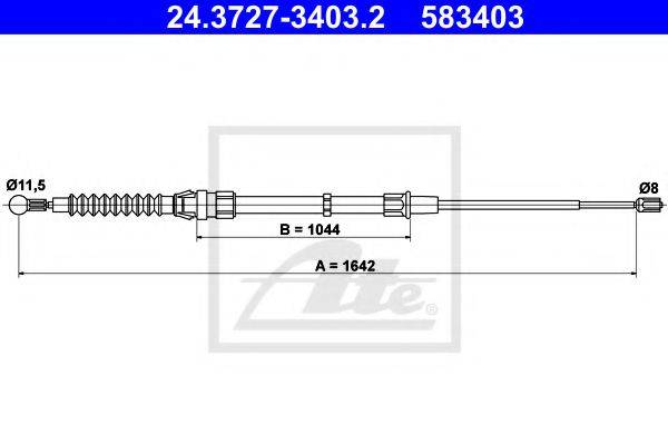 VAG 6R0609721C Трос, стоянкова гальмівна система
