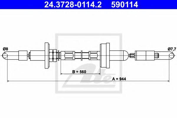 BENDIX 421064B Трос, управління зчепленням