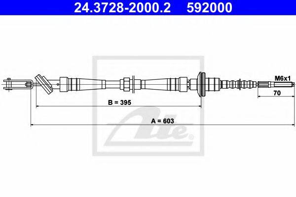 NIPPARTS J26350 Трос, управління зчепленням
