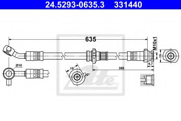 LPR 6T48509 Гальмівний шланг