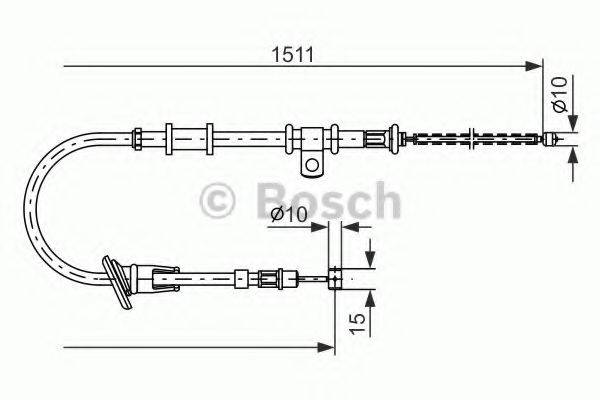 BOSCH 1987477676 Трос, стоянкова гальмівна система