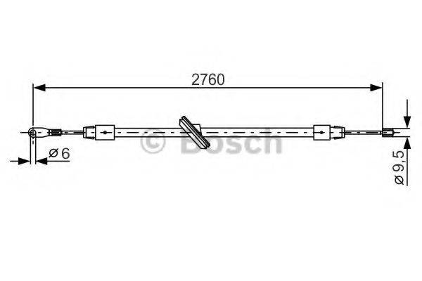 BOSCH 1987477901 Трос, стоянкова гальмівна система