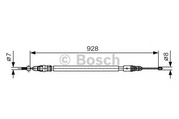 BOSCH 1987482000 Трос, стоянкова гальмівна система