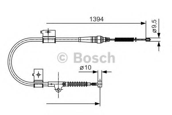 BOSCH 1987482049 Трос, стоянкова гальмівна система
