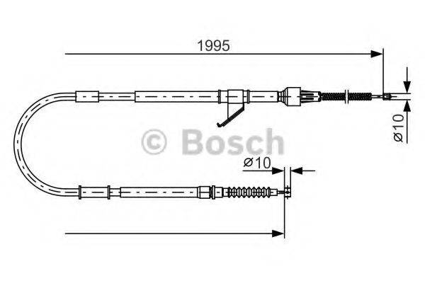 BOSCH 1987482069 Трос, стоянкова гальмівна система