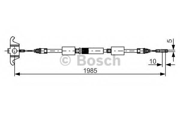 BOSCH 1987482128 Трос, стоянкова гальмівна система