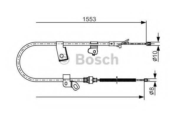 BOSCH 1987482156 Трос, стоянкова гальмівна система
