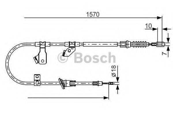 BOSCH BC1156 Трос, стоянкова гальмівна система