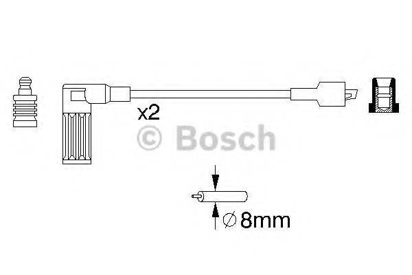 BOSCH B 081 Комплект дротів запалювання