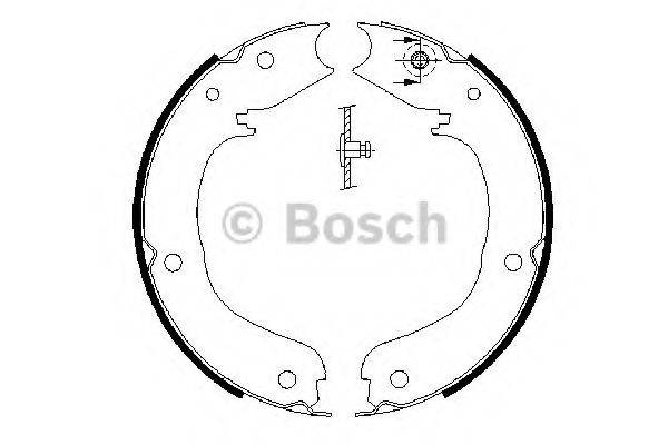 BOSCH 0986487710 Комплект гальмівних колодок, стоянкова гальмівна система
