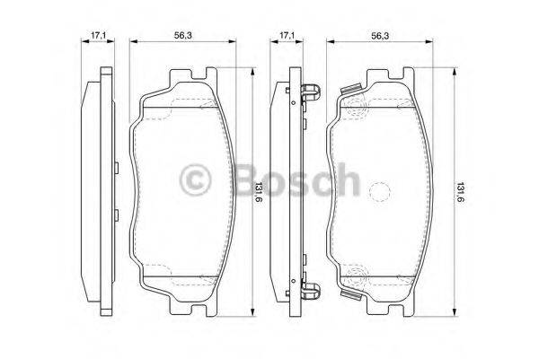 BOSCH 0986494078 Комплект гальмівних колодок, дискове гальмо