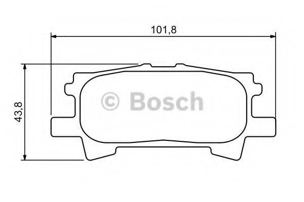 BOSCH 23967 Комплект гальмівних колодок, дискове гальмо