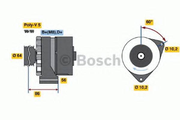 BOSCH 0986033910 Генератор