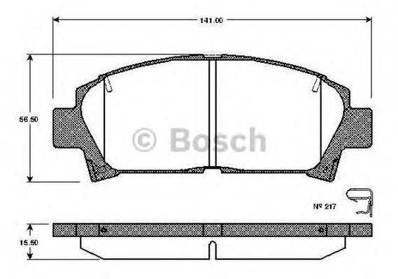 TOYOTA 449112590 Комплект гальмівних колодок, дискове гальмо