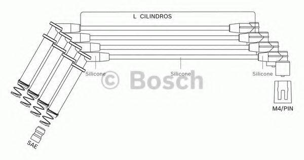 BOSCH F00099C012 Комплект дротів запалювання