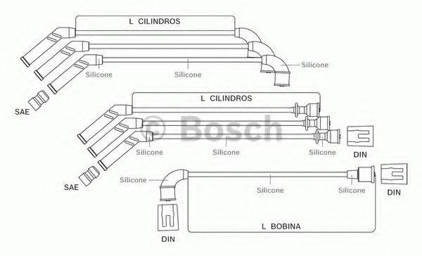 BOSCH F00099C113 Комплект дротів запалювання