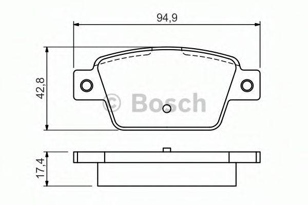 BOSCH BP1457 Комплект гальмівних колодок, дискове гальмо